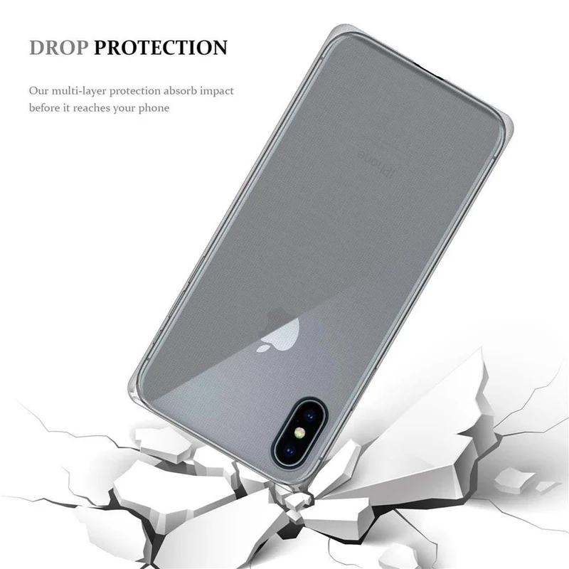 Cadorabo Hülle kompatibel mit Apple iPhone XS MAX Schutzhülle aus flexiblem TPU Silikon