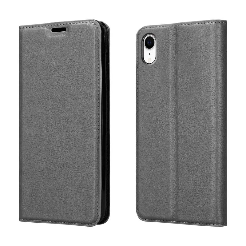 Cadorabo Hülle kompatibel mit Apple iPhone XR Schutzhülle mit Magnetverschluss, Standfunktion und Kartenfach