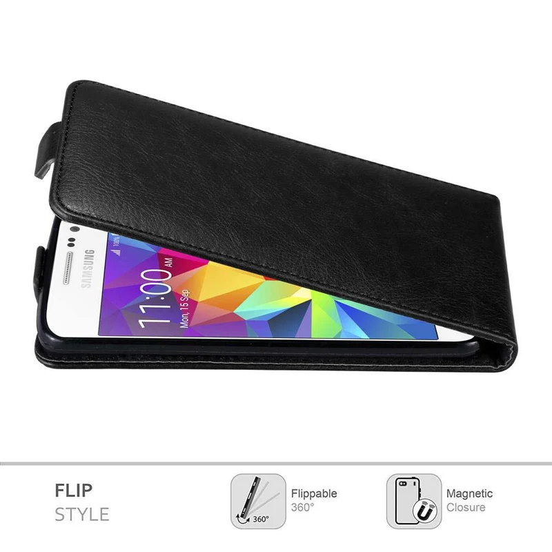 Cadorabo Hülle kompatibel mit Samsung Galaxy GRAND PRIME Schutzhülle im Flip Design mit Magnetverschluss