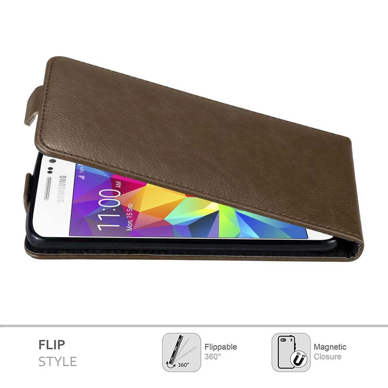 Cadorabo Hülle kompatibel mit Samsung Galaxy GRAND PRIME Schutzhülle im Flip Design mit Magnetverschluss