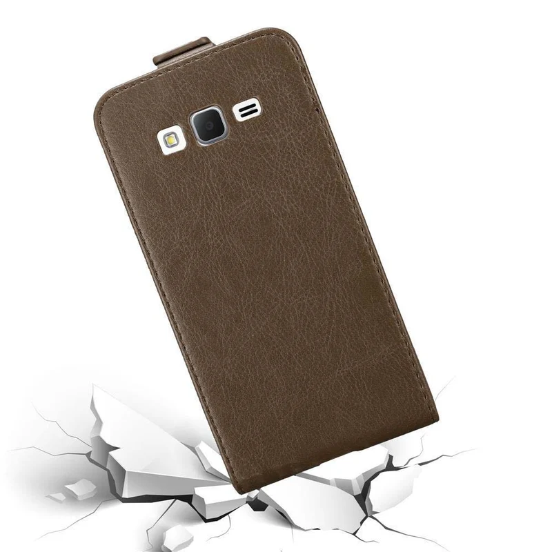 Cadorabo Hülle kompatibel mit Samsung Galaxy GRAND PRIME Schutzhülle im Flip Design mit Magnetverschluss