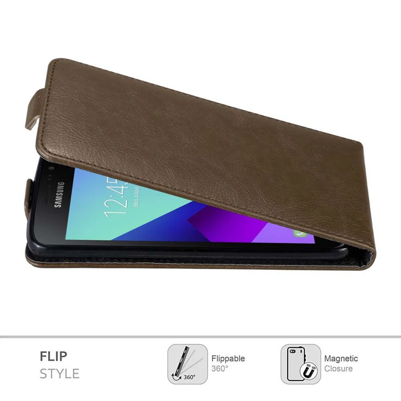 Cadorabo Hülle kompatibel mit Samsung Galaxy XCover 4 / XCover 4s Schutzhülle im Flip Design mit Magnetverschluss
