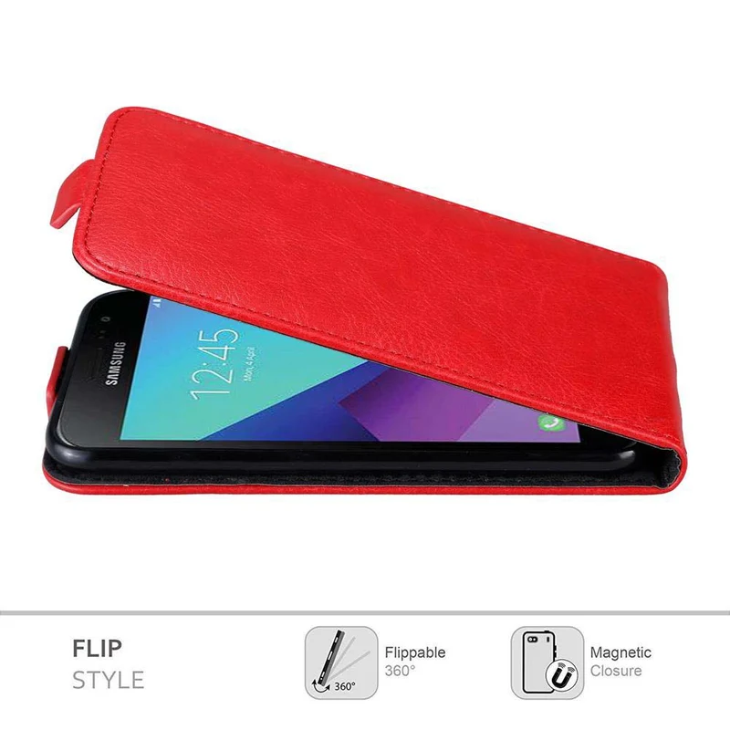 Cadorabo Hülle kompatibel mit Samsung Galaxy XCover 3 Schutzhülle im Flip Design mit Magnetverschluss