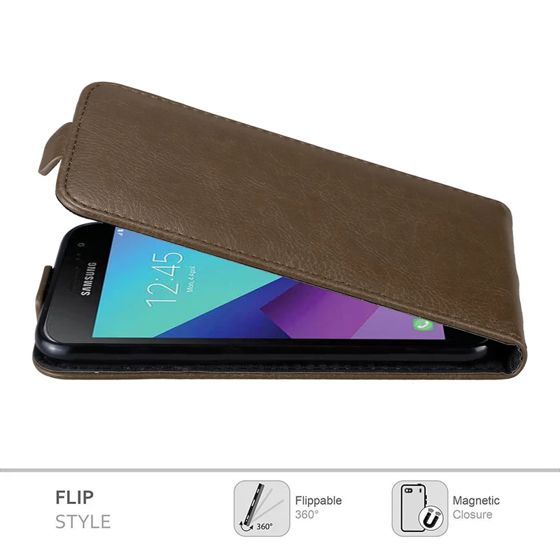 Cadorabo Hülle kompatibel mit Samsung Galaxy XCover 3 Schutzhülle im Flip Design mit Magnetverschluss