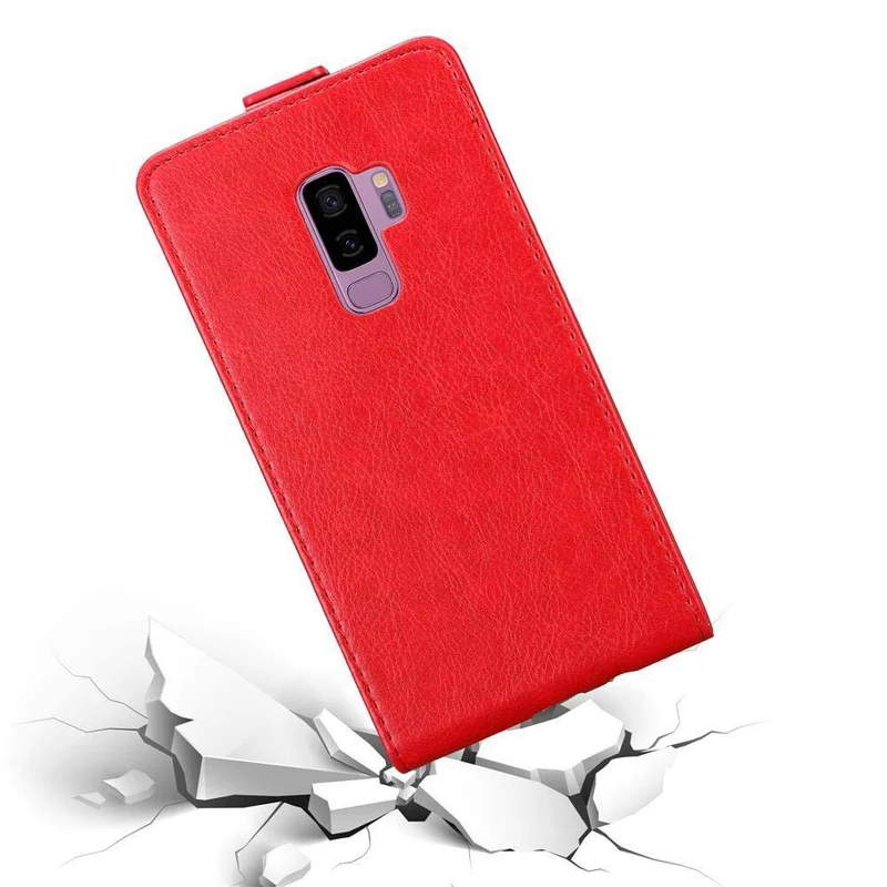 Cadorabo Hülle kompatibel mit Samsung Galaxy S9 PLUS Schutzhülle im Flip Design mit Magnetverschluss