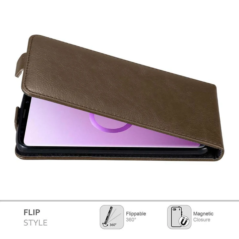 Cadorabo Hülle kompatibel mit Samsung Galaxy S9 PLUS Schutzhülle im Flip Design mit Magnetverschluss