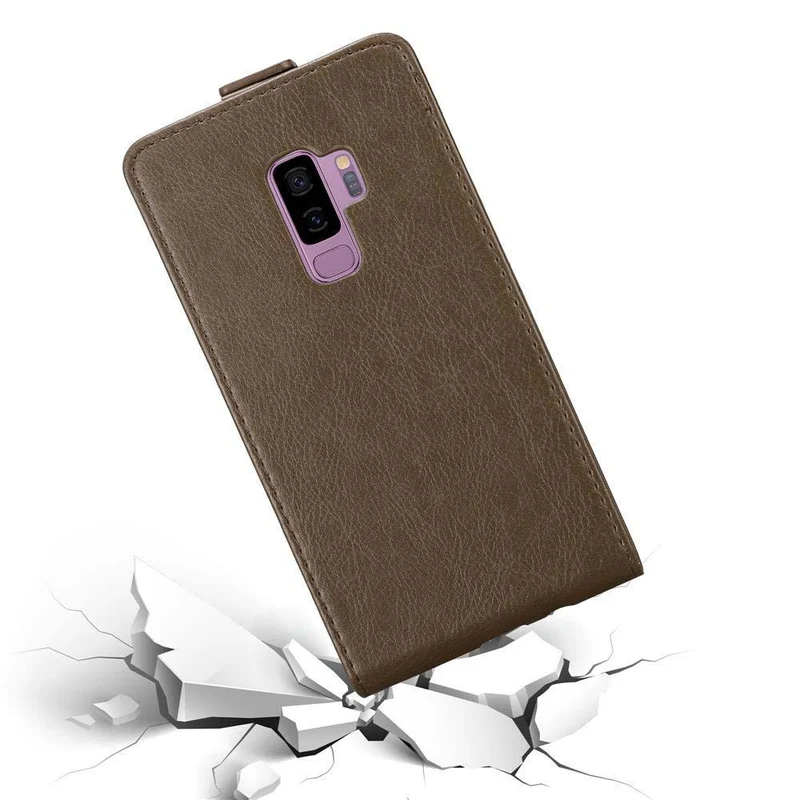 Cadorabo Hülle kompatibel mit Samsung Galaxy S9 PLUS Schutzhülle im Flip Design mit Magnetverschluss
