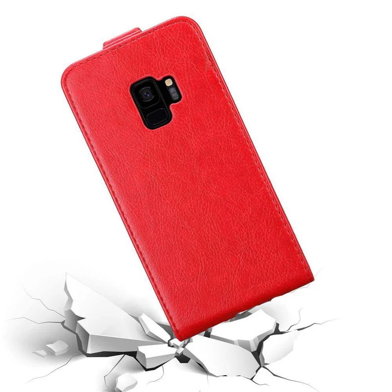Cadorabo Hülle kompatibel mit Samsung Galaxy S9 Schutzhülle im Flip Design mit Magnetverschluss