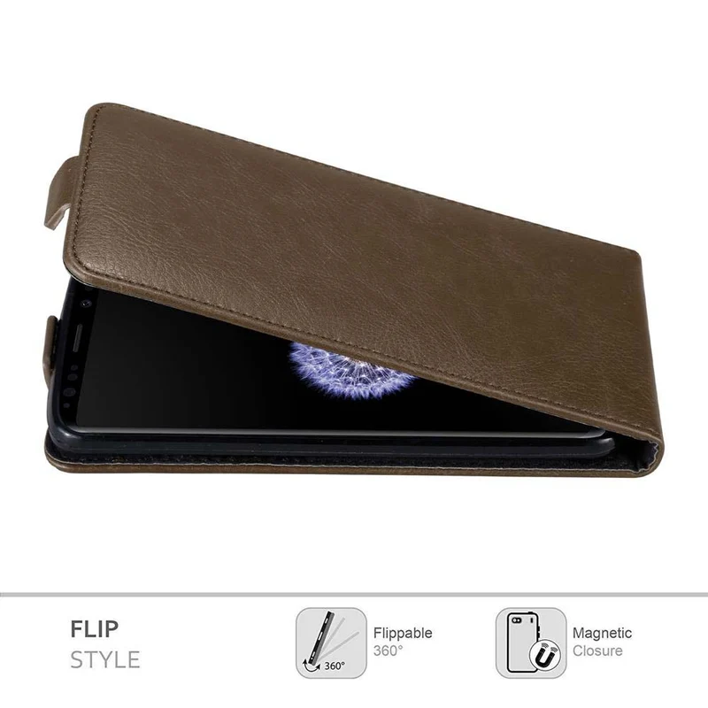 Cadorabo Hülle kompatibel mit Samsung Galaxy S9 Schutzhülle im Flip Design mit Magnetverschluss