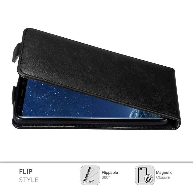 Cadorabo Hülle kompatibel mit Samsung Galaxy S8 Schutzhülle im Flip Design mit Magnetverschluss