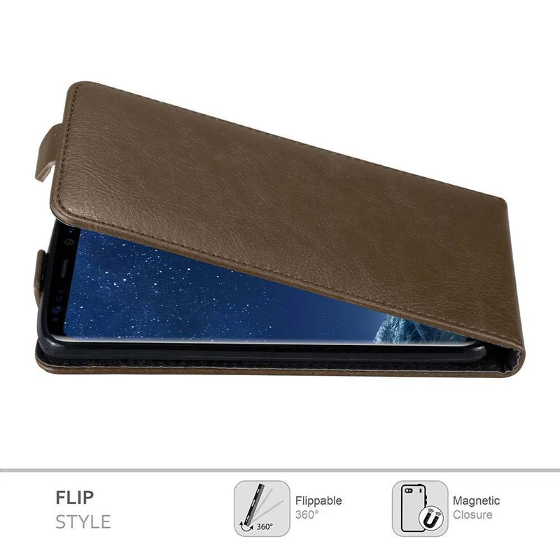 Cadorabo Hülle kompatibel mit Samsung Galaxy S8 Schutzhülle im Flip Design mit Magnetverschluss