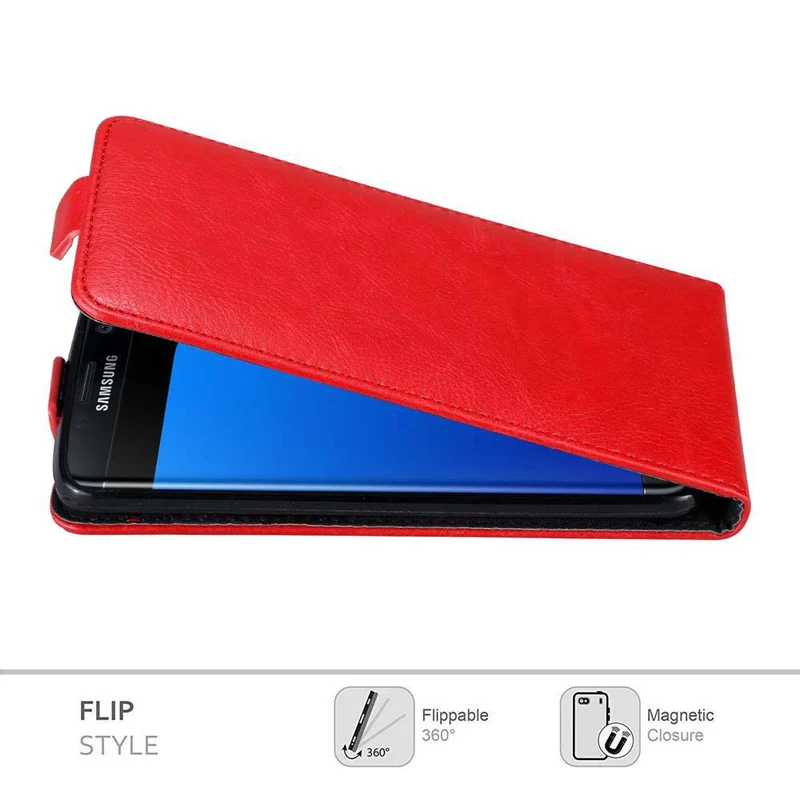 Cadorabo Hülle kompatibel mit Samsung Galaxy S7 EDGE Schutzhülle im Flip Design mit Magnetverschluss