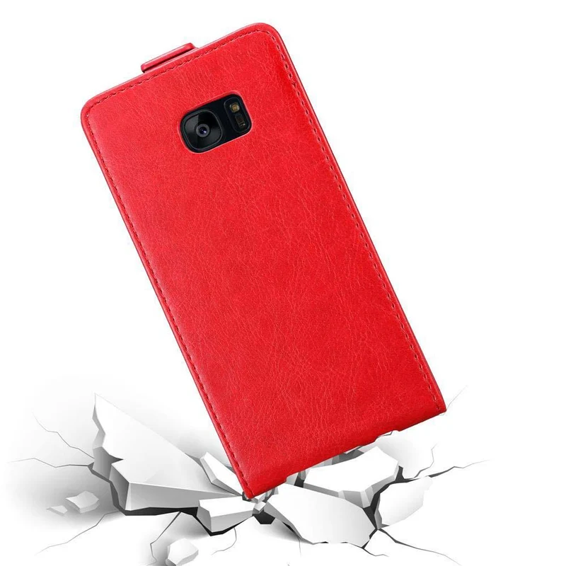 Cadorabo Hülle kompatibel mit Samsung Galaxy S7 EDGE Schutzhülle im Flip Design mit Magnetverschluss