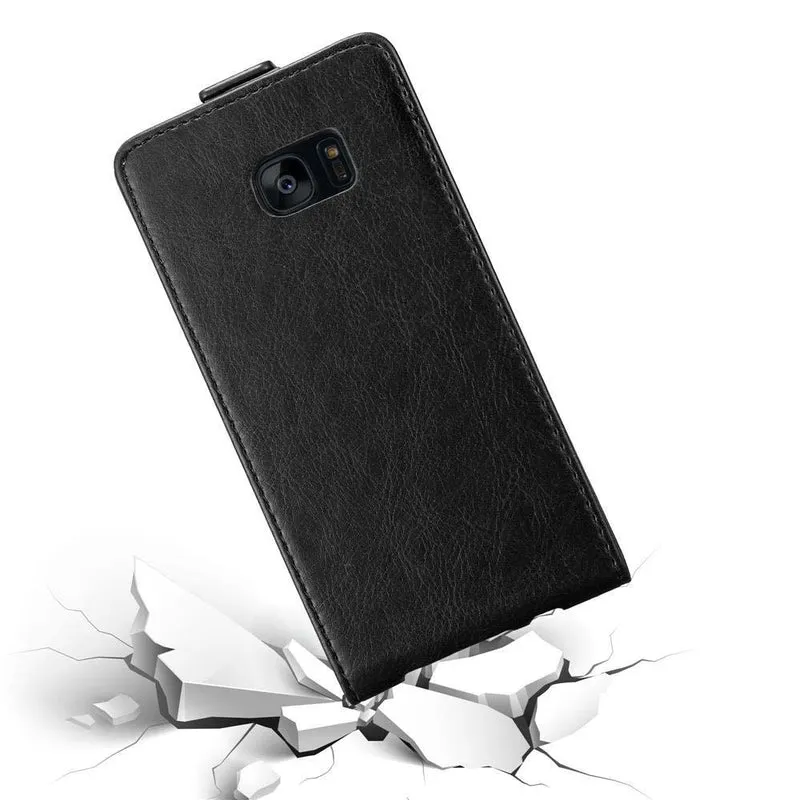 Cadorabo Hülle kompatibel mit Samsung Galaxy S7 EDGE Schutzhülle im Flip Design mit Magnetverschluss