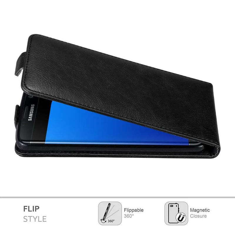 Cadorabo Hülle kompatibel mit Samsung Galaxy S7 EDGE Schutzhülle im Flip Design mit Magnetverschluss