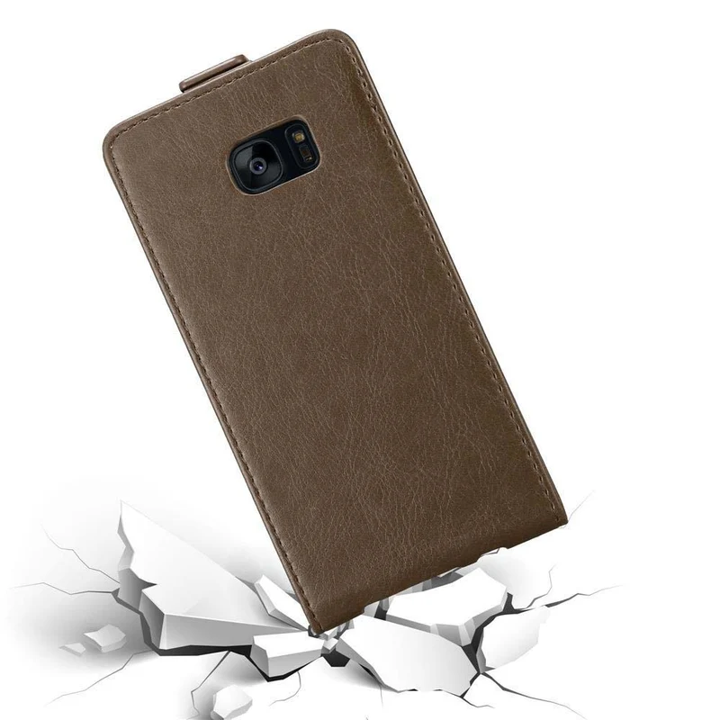 Cadorabo Hülle kompatibel mit Samsung Galaxy S7 EDGE Schutzhülle im Flip Design mit Magnetverschluss