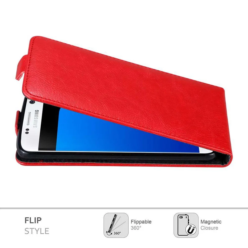 Cadorabo Hülle kompatibel mit Samsung Galaxy S7 Schutzhülle im Flip Design mit Magnetverschluss