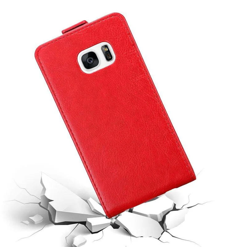 Cadorabo Hülle kompatibel mit Samsung Galaxy S7 Schutzhülle im Flip Design mit Magnetverschluss