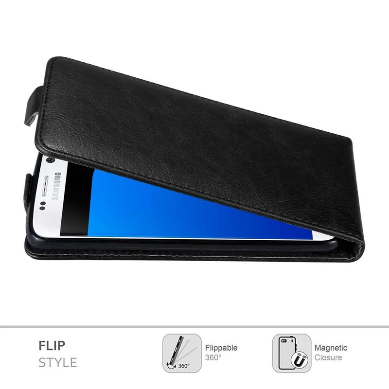 Cadorabo Hülle kompatibel mit Samsung Galaxy S7 Schutzhülle im Flip Design mit Magnetverschluss