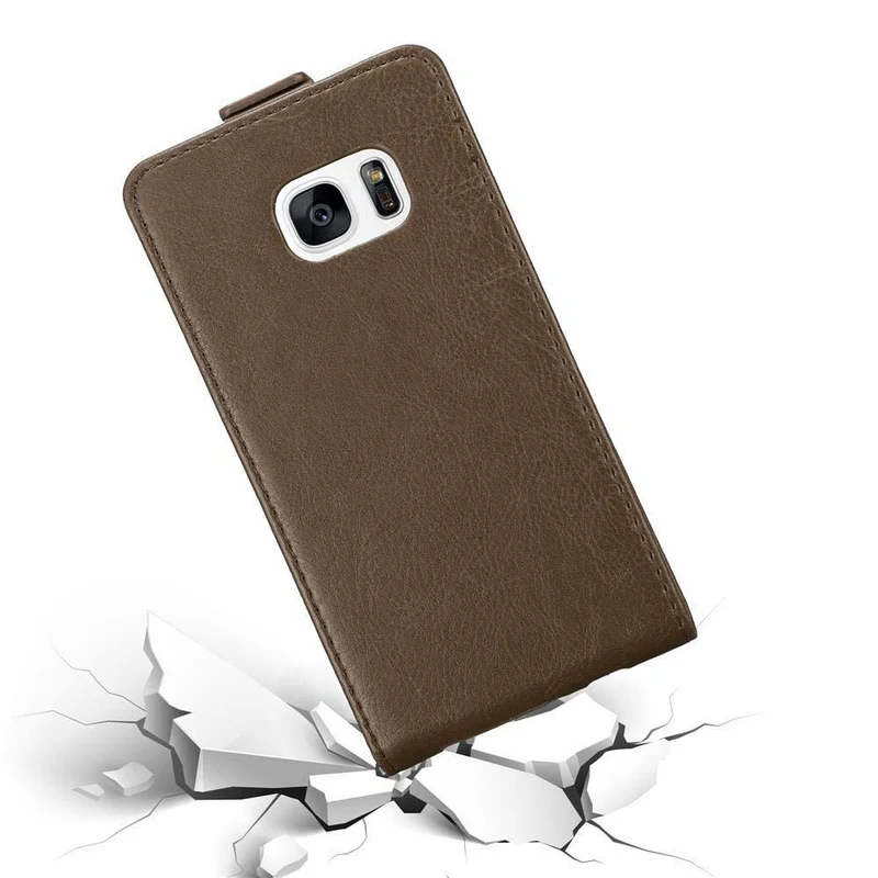 Cadorabo Hülle kompatibel mit Samsung Galaxy S7 Schutzhülle im Flip Design mit Magnetverschluss