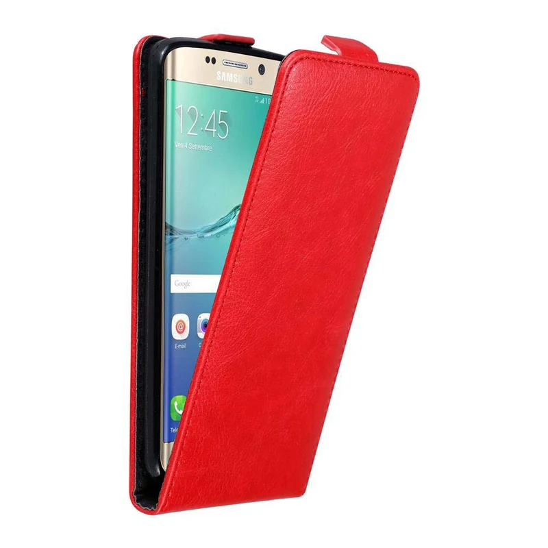 Cadorabo Hülle kompatibel mit Samsung Galaxy S6 EDGE PLUS Schutzhülle im Flip Design mit Magnetverschluss