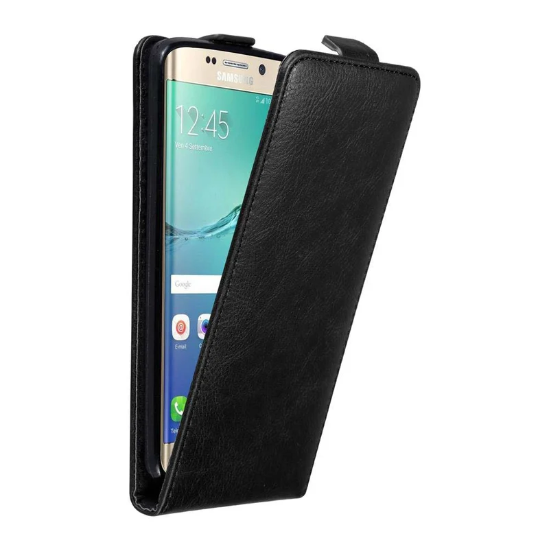 Cadorabo Hülle kompatibel mit Samsung Galaxy S6 EDGE PLUS Schutzhülle im Flip Design mit Magnetverschluss