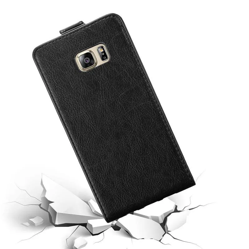 Cadorabo Hülle kompatibel mit Samsung Galaxy S6 EDGE PLUS Schutzhülle im Flip Design mit Magnetverschluss