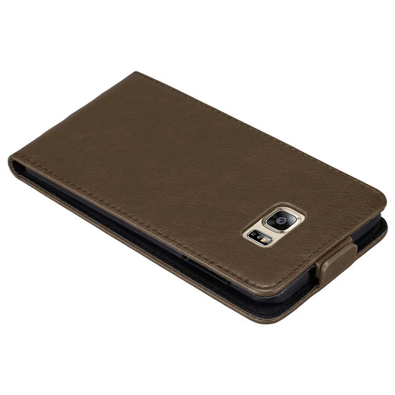 Cadorabo Hülle kompatibel mit Samsung Galaxy S6 EDGE PLUS Schutzhülle im Flip Design mit Magnetverschluss