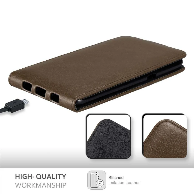 Cadorabo Hülle kompatibel mit Samsung Galaxy S6 EDGE PLUS Schutzhülle im Flip Design mit Magnetverschluss
