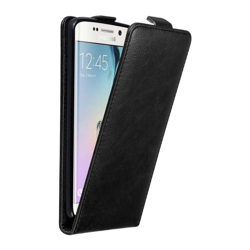 Cadorabo Hülle kompatibel mit Samsung Galaxy S6 EDGE Schutzhülle im Flip Design mit Magnetverschluss