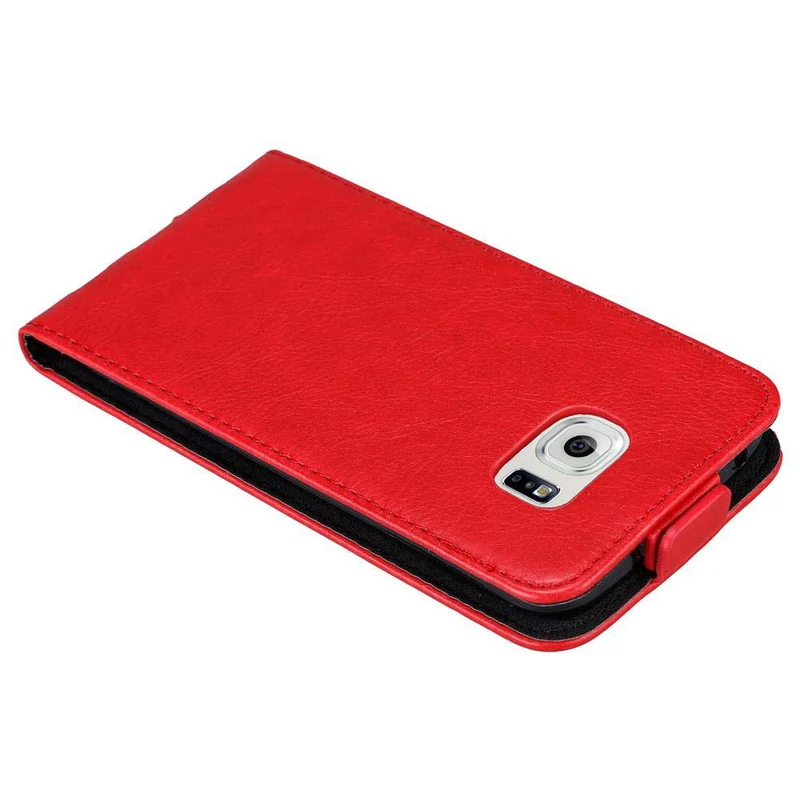 Cadorabo Hülle kompatibel mit Samsung Galaxy S6 EDGE Schutzhülle im Flip Design mit Magnetverschluss