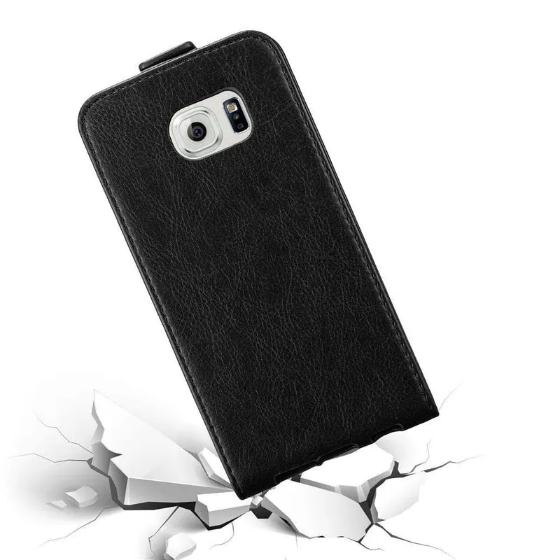 Cadorabo Hülle kompatibel mit Samsung Galaxy S6 EDGE Schutzhülle im Flip Design mit Magnetverschluss