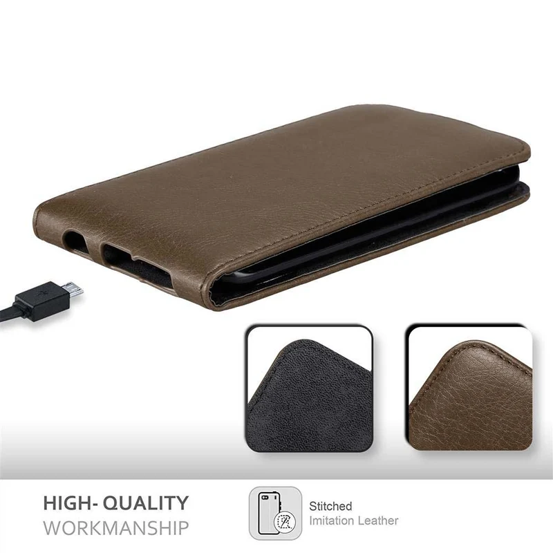 Cadorabo Hülle kompatibel mit Samsung Galaxy S6 EDGE Schutzhülle im Flip Design mit Magnetverschluss