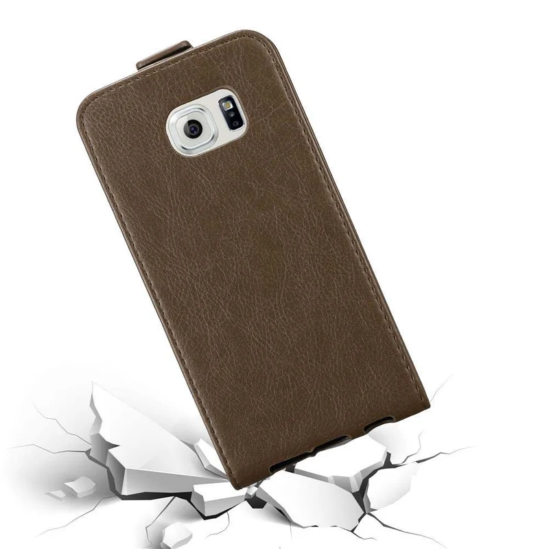 Cadorabo Hülle kompatibel mit Samsung Galaxy S6 EDGE Schutzhülle im Flip Design mit Magnetverschluss