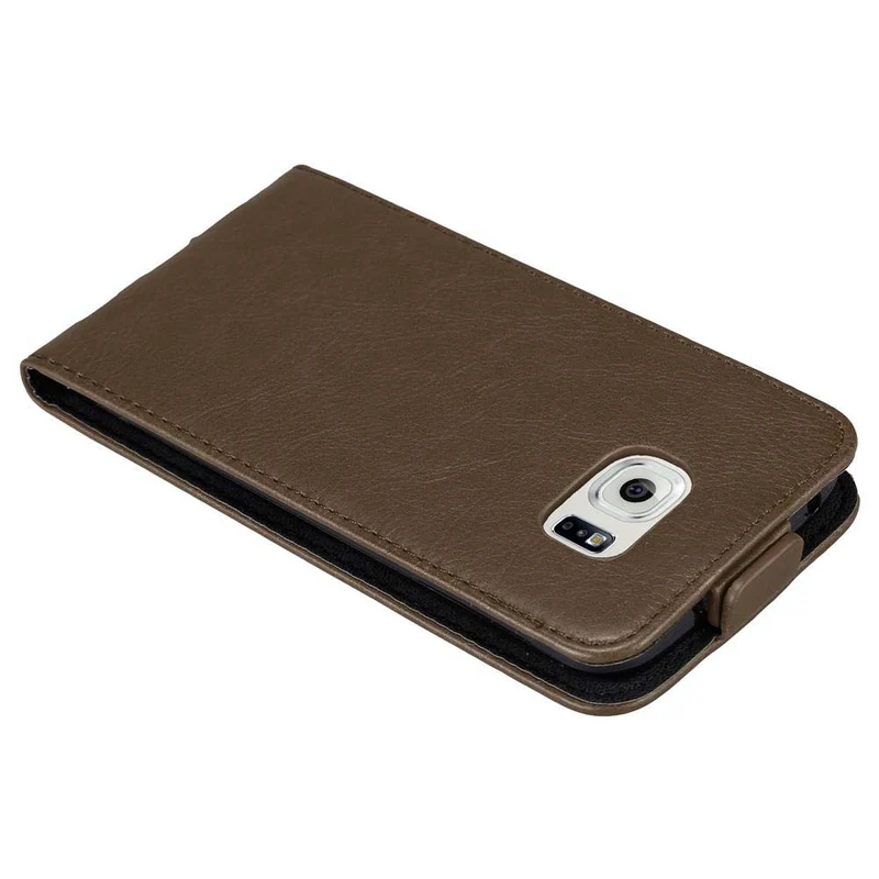 Cadorabo Hülle kompatibel mit Samsung Galaxy S6 EDGE Schutzhülle im Flip Design mit Magnetverschluss