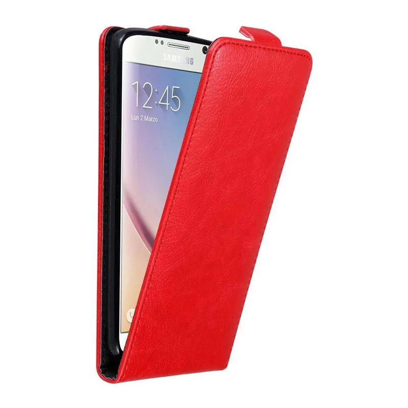 Cadorabo Hülle kompatibel mit Samsung Galaxy S6 Schutzhülle im Flip Design mit Magnetverschluss