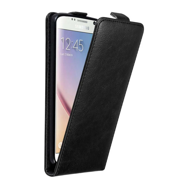 Cadorabo Hülle kompatibel mit Samsung Galaxy S6 Schutzhülle im Flip Design mit Magnetverschluss