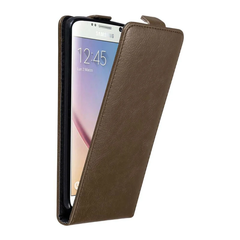 Cadorabo Hülle kompatibel mit Samsung Galaxy S6 Schutzhülle im Flip Design mit Magnetverschluss