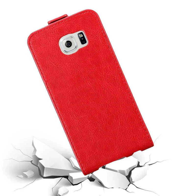 Cadorabo Hülle kompatibel mit Samsung Galaxy S6 Schutzhülle im Flip Design mit Magnetverschluss