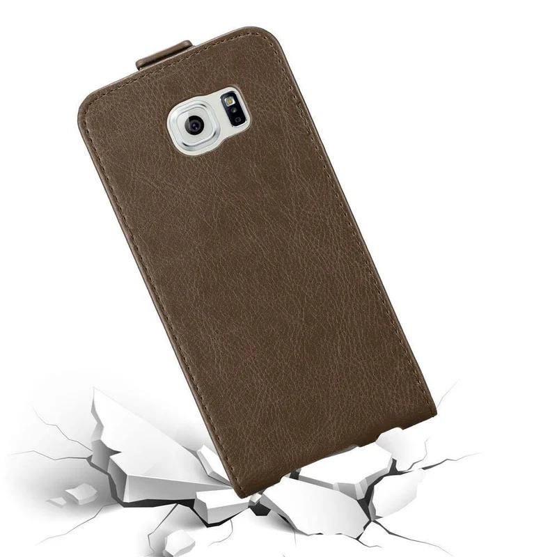 Cadorabo Hülle kompatibel mit Samsung Galaxy S6 Schutzhülle im Flip Design mit Magnetverschluss
