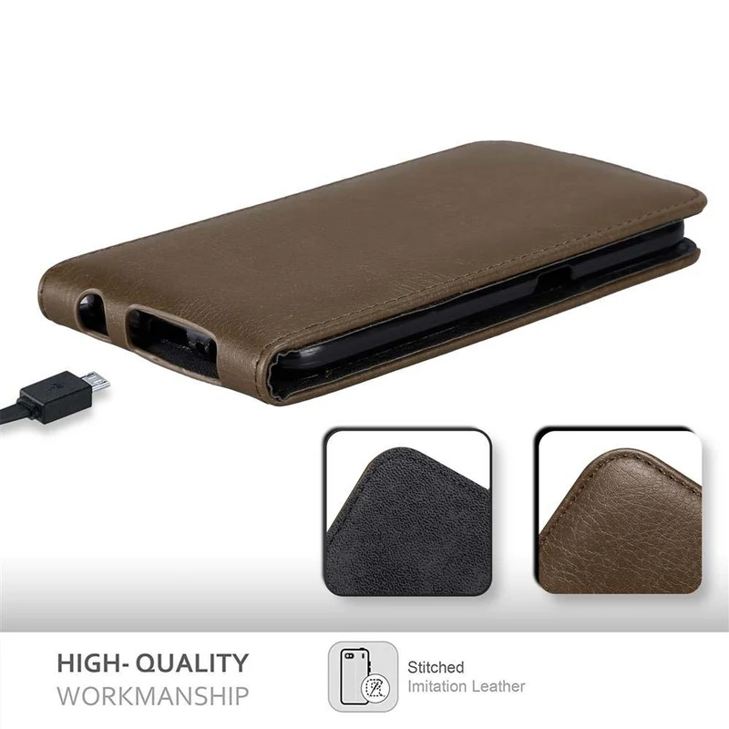 Cadorabo Hülle kompatibel mit Samsung Galaxy S6 Schutzhülle im Flip Design mit Magnetverschluss