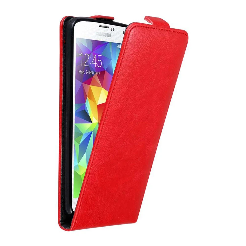 Cadorabo Hülle kompatibel mit Samsung Galaxy S5 MINI / S5 MINI DUOS Schutzhülle im Flip Design mit Magnetverschluss