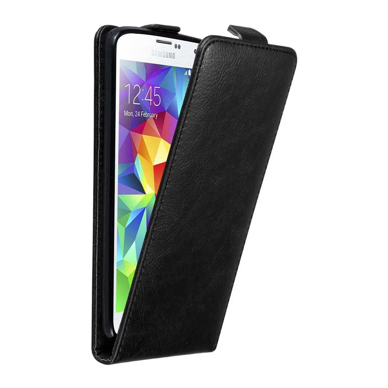 Cadorabo Hülle kompatibel mit Samsung Galaxy S5 MINI / S5 MINI DUOS Schutzhülle im Flip Design mit Magnetverschluss