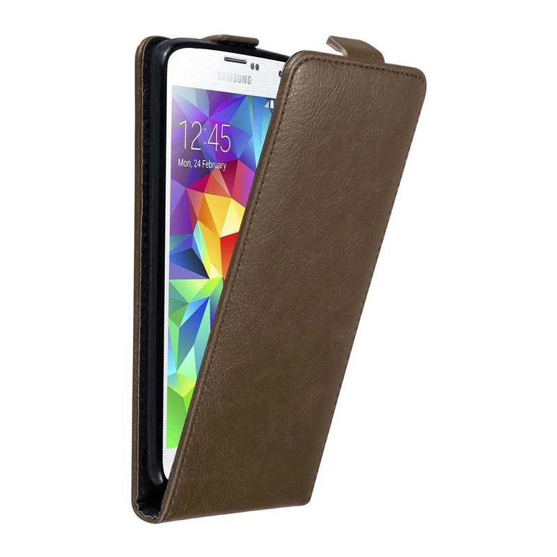 Cadorabo Hülle kompatibel mit Samsung Galaxy S5 MINI / S5 MINI DUOS Schutzhülle im Flip Design mit Magnetverschluss