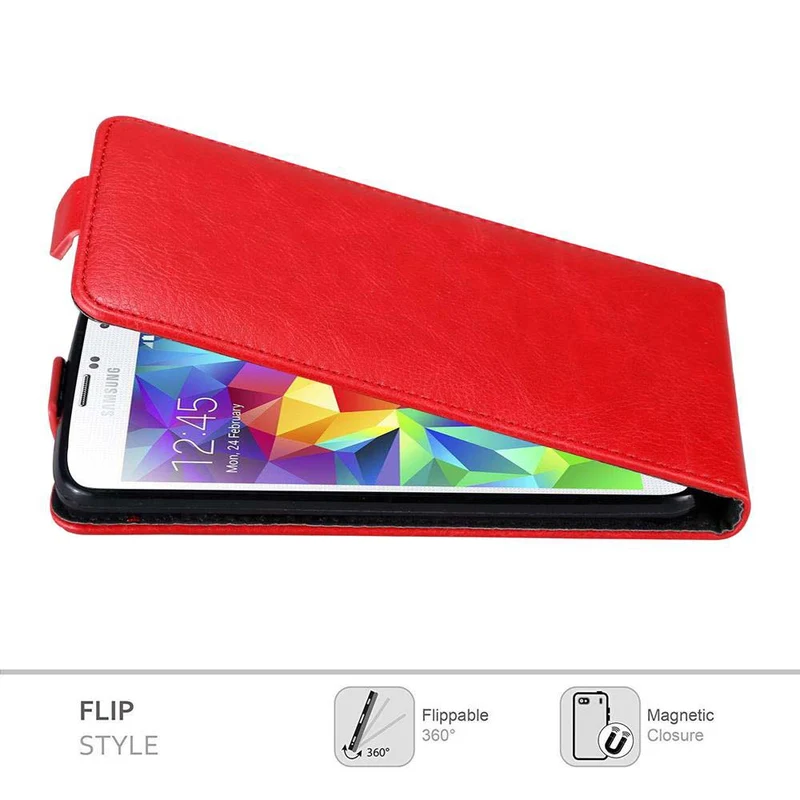 Cadorabo Hülle kompatibel mit Samsung Galaxy S5 MINI / S5 MINI DUOS Schutzhülle im Flip Design mit Magnetverschluss