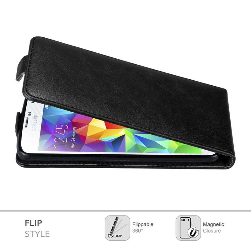 Cadorabo Hülle kompatibel mit Samsung Galaxy S5 MINI / S5 MINI DUOS Schutzhülle im Flip Design mit Magnetverschluss