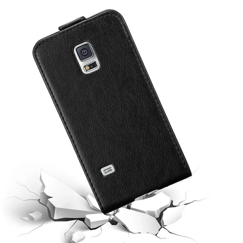 Cadorabo Hülle kompatibel mit Samsung Galaxy S5 MINI / S5 MINI DUOS Schutzhülle im Flip Design mit Magnetverschluss
