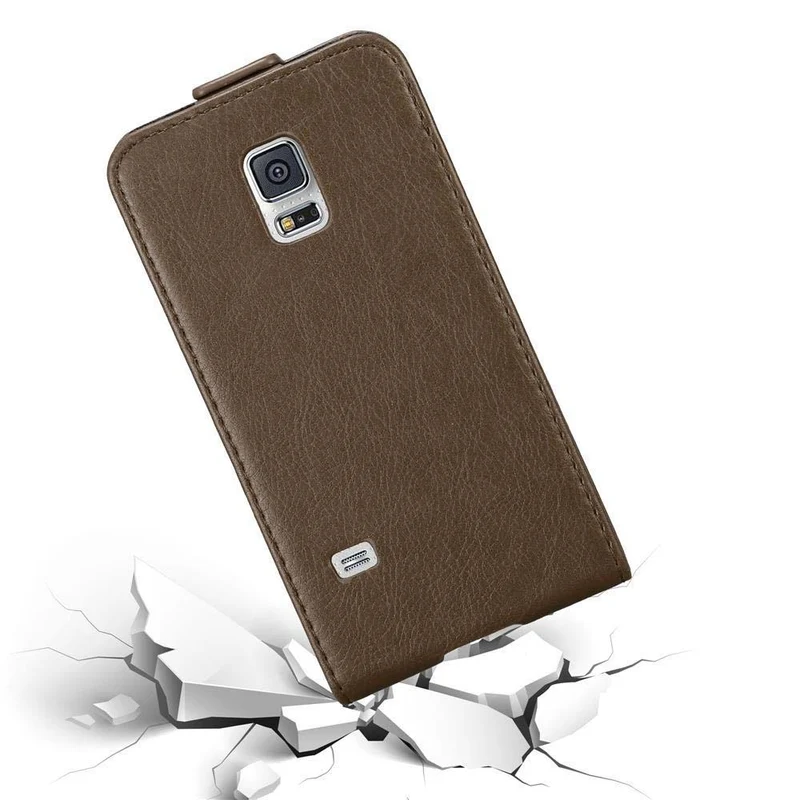 Cadorabo Hülle kompatibel mit Samsung Galaxy S5 MINI / S5 MINI DUOS Schutzhülle im Flip Design mit Magnetverschluss