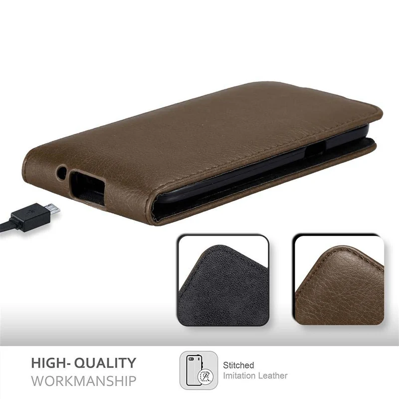 Cadorabo Hülle kompatibel mit Samsung Galaxy S5 MINI / S5 MINI DUOS Schutzhülle im Flip Design mit Magnetverschluss