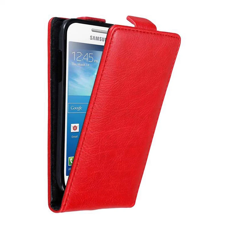 Cadorabo Hülle kompatibel mit Samsung Galaxy S4 MINI Schutzhülle im Flip Design mit Magnetverschluss